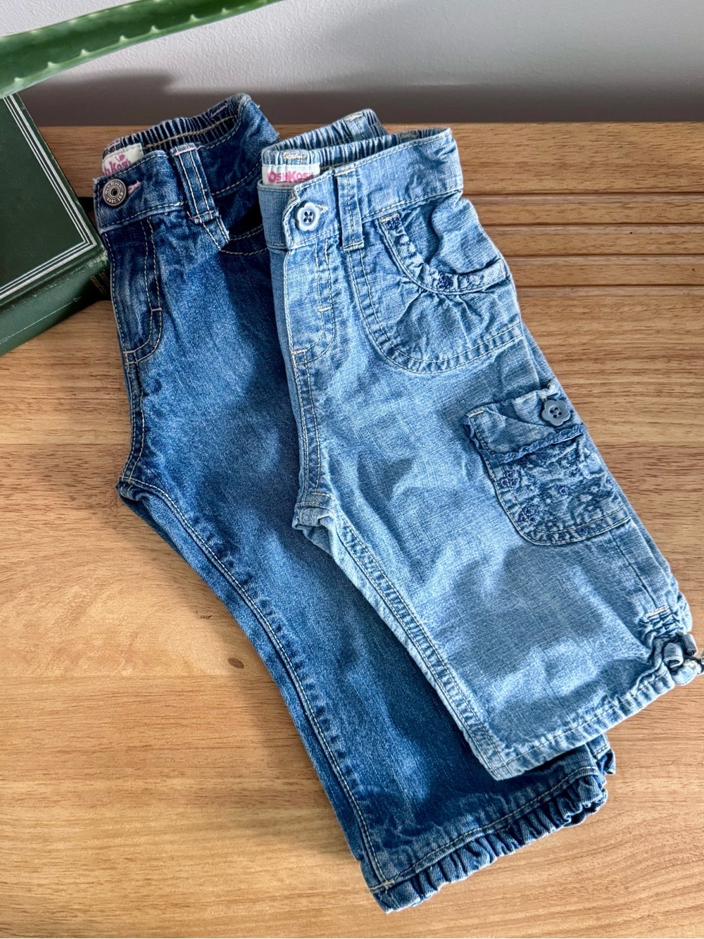 Vintage 2000s OshKosh B’gosh Denim Bundle 18M Jeans + Capris